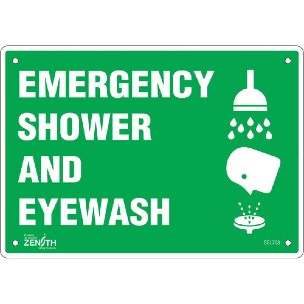 &#34;Emergency Shower And Eyewash&#34; Sign<span class=' ItemWarning' style='display:block;'>Item is usually in stock, but we&#39;ll be in touch if there&#39;s a problem<br /></span>