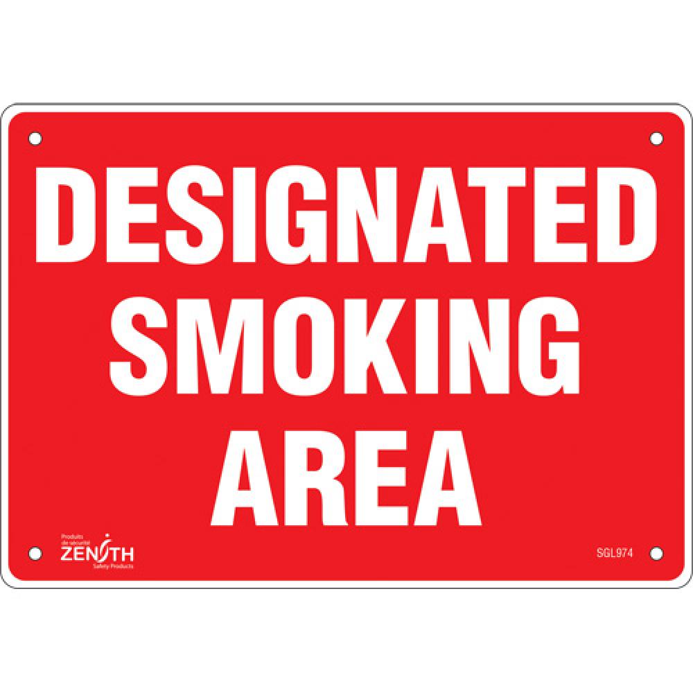 &#34;Designated Smoking Area&#34; Sign<span class=' ItemWarning' style='display:block;'>Item is usually in stock, but we&#39;ll be in touch if there&#39;s a problem<br /></span>