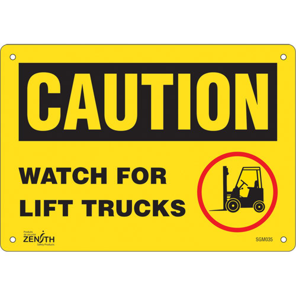 &#34;Watch For Lift Trucks&#34; Sign<span class=' ItemWarning' style='display:block;'>Item is usually in stock, but we&#39;ll be in touch if there&#39;s a problem<br /></span>