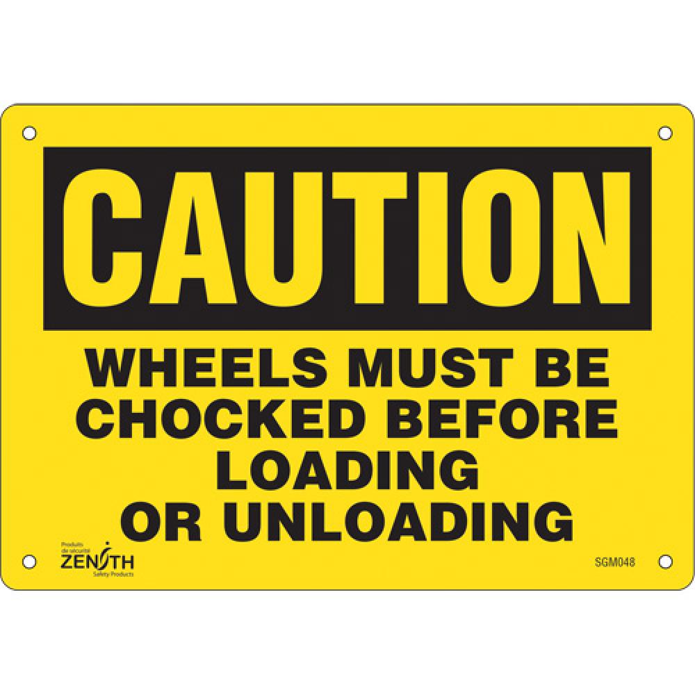 &#34;Wheels Must Be Chocked&#34; Sign<span class=' ItemWarning' style='display:block;'>Item is usually in stock, but we&#39;ll be in touch if there&#39;s a problem<br /></span>