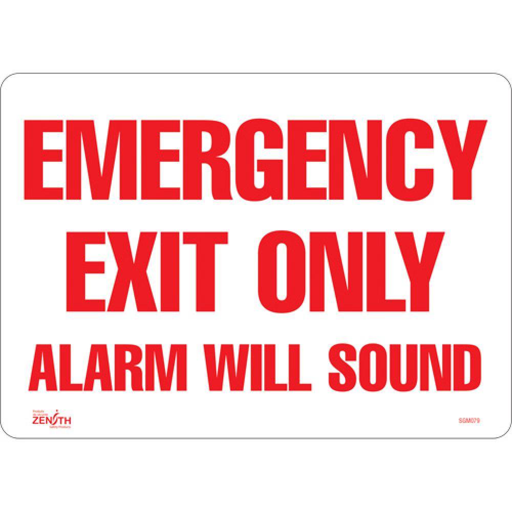 &#34;Emergency Exit Only&#34; Sign<span class=' ItemWarning' style='display:block;'>Item is usually in stock, but we&#39;ll be in touch if there&#39;s a problem<br /></span>