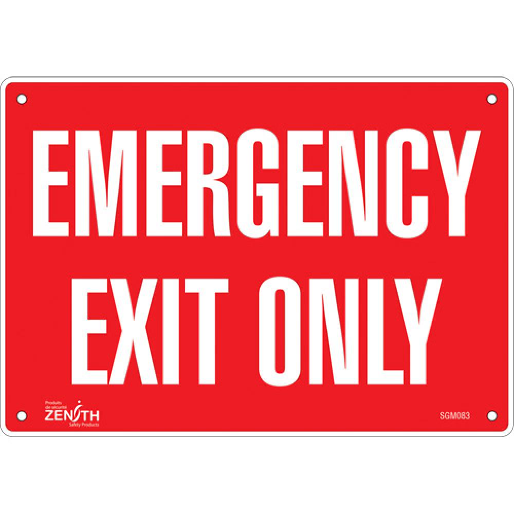 &#34;Emergency Exit Only&#34; Sign<span class=' ItemWarning' style='display:block;'>Item is usually in stock, but we&#39;ll be in touch if there&#39;s a problem<br /></span>