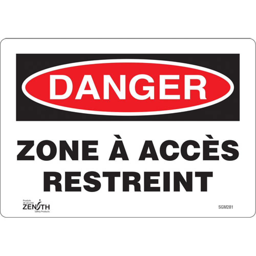 &#34;Zone à Accès Restreint&#34; Sign<span class=' ItemWarning' style='display:block;'>Item is usually in stock, but we&#39;ll be in touch if there&#39;s a problem<br /></span>