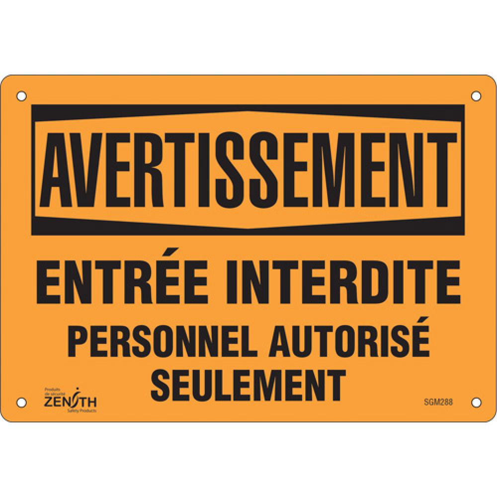 &#34;Personnel Autorisé Seulement&#34; Sign<span class=' ItemWarning' style='display:block;'>Item is usually in stock, but we&#39;ll be in touch if there&#39;s a problem<br /></span>