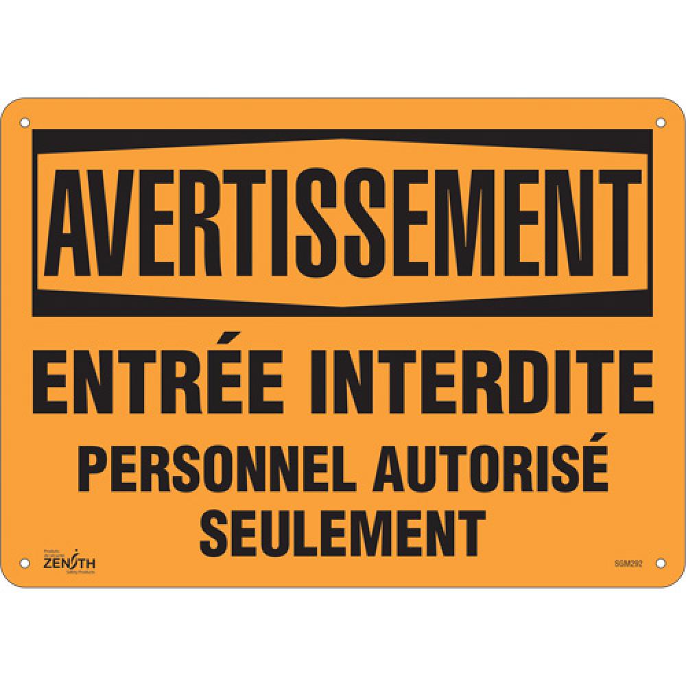 &#34;Personnel Autorisé Seulement&#34; Sign<span class=' ItemWarning' style='display:block;'>Item is usually in stock, but we&#39;ll be in touch if there&#39;s a problem<br /></span>