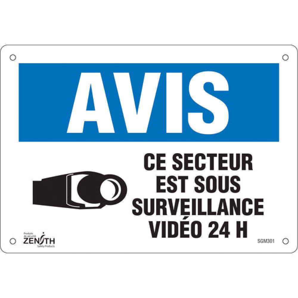 &#34;Ce Secteur est Sous Surveillance&#34; Sign<span class=' ItemWarning' style='display:block;'>Item is usually in stock, but we&#39;ll be in touch if there&#39;s a problem<br /></span>