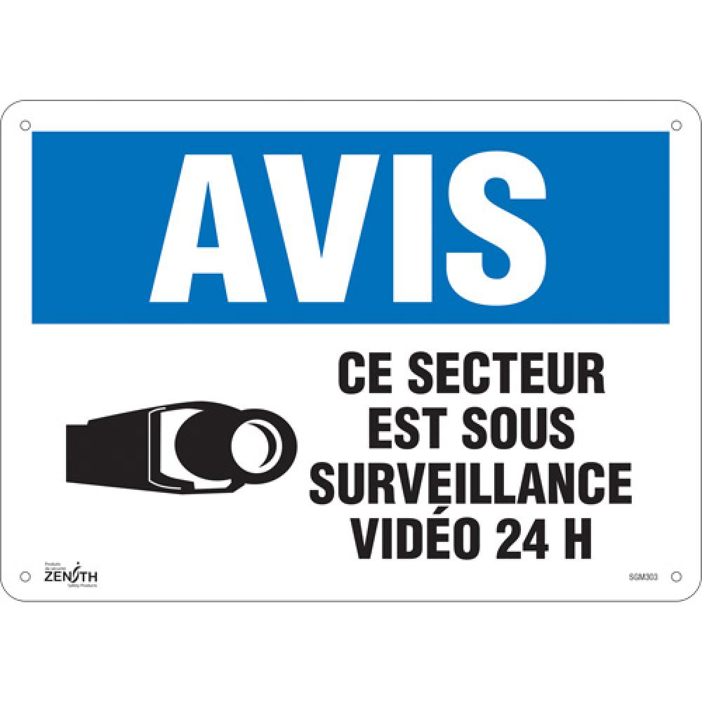 &#34;Ce Secteur est Sous Surveillance&#34; Sign<span class=' ItemWarning' style='display:block;'>Item is usually in stock, but we&#39;ll be in touch if there&#39;s a problem<br /></span>