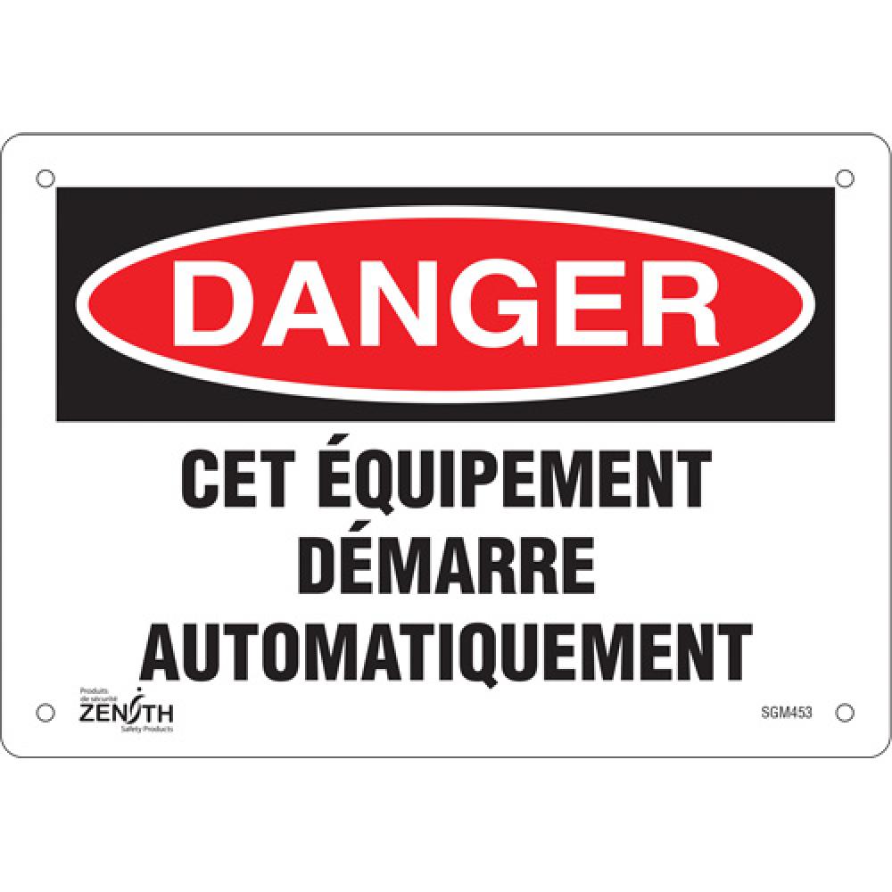 &#34;Équipement Démarre Automatiquement&#34; Sign<span class=' ItemWarning' style='display:block;'>Item is usually in stock, but we&#39;ll be in touch if there&#39;s a problem<br /></span>