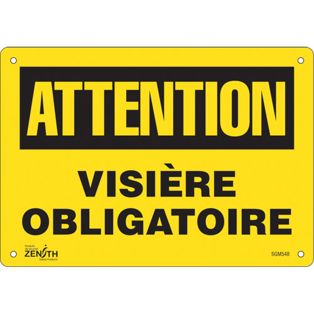 &#34;Visière Obligatoire&#34; Sign<span class=' ItemWarning' style='display:block;'>Item is usually in stock, but we&#39;ll be in touch if there&#39;s a problem<br /></span>