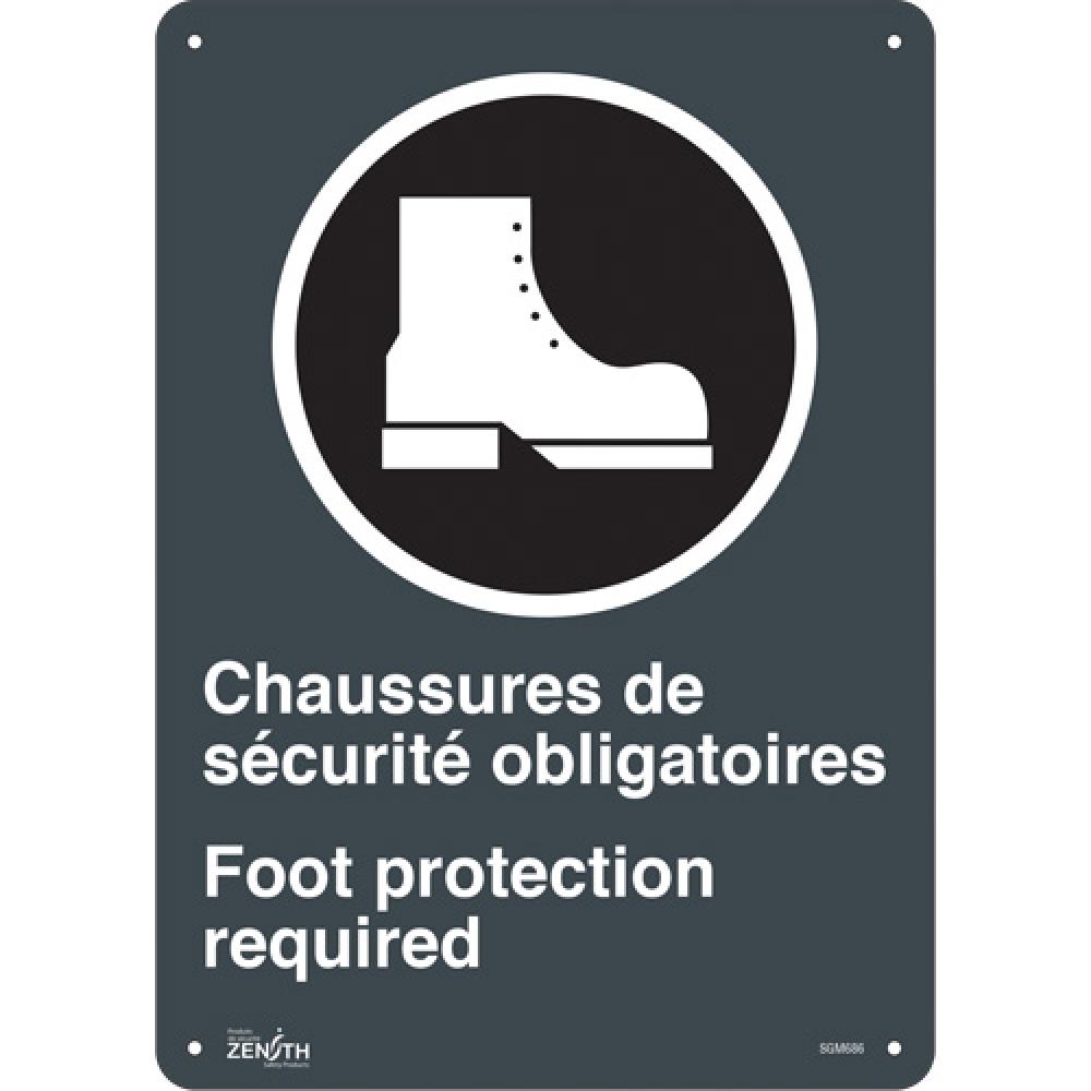 &#34;Chaussures de Sécurité / Foot Protection&#34; CSA Safety Sign<span class=' ItemWarning' style='display:block;'>Item is usually in stock, but we&#39;ll be in touch if there&#39;s a problem<br /></span>