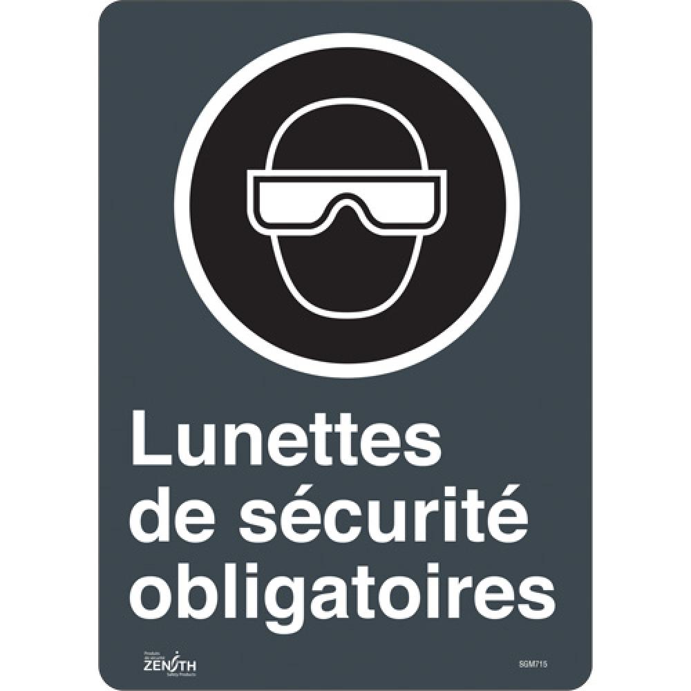 &#34;Lunettes De Sécurité Obligatoires&#34; Sign<span class=' ItemWarning' style='display:block;'>Item is usually in stock, but we&#39;ll be in touch if there&#39;s a problem<br /></span>