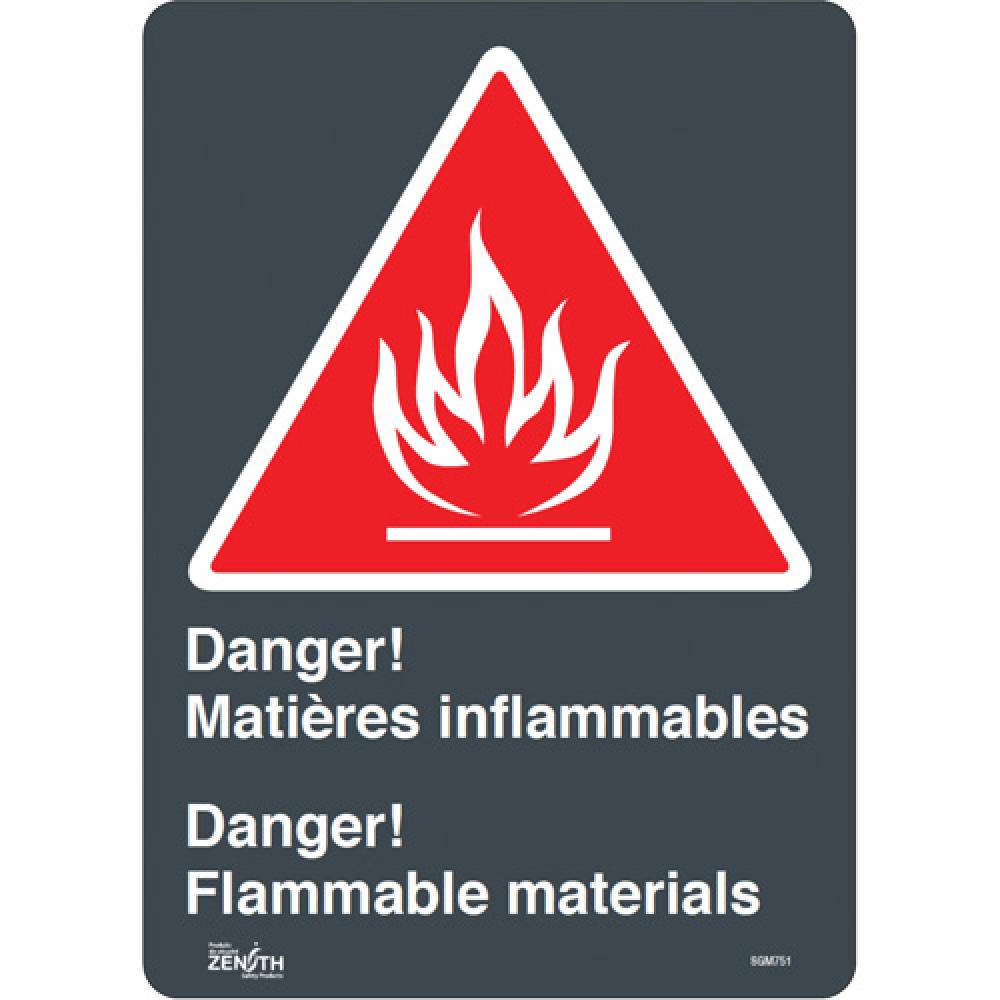 &#34;Flammable Materials/Matières Inflammable&#34; Sign<span class=' ItemWarning' style='display:block;'>Item is usually in stock, but we&#39;ll be in touch if there&#39;s a problem<br /></span>