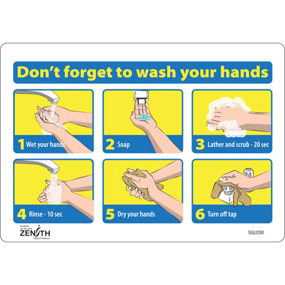 &#34;Don&#39;t Forget to Wash Your Hands&#34; Pictogram Sign<span class=' ItemWarning' style='display:block;'>Item is usually in stock, but we&#39;ll be in touch if there&#39;s a problem<br /></span>