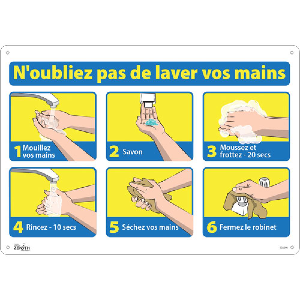 &#34;N&#39;oubliez pas de laver vos mains&#34; Sign<span class=' ItemWarning' style='display:block;'>Item is usually in stock, but we&#39;ll be in touch if there&#39;s a problem<br /></span>