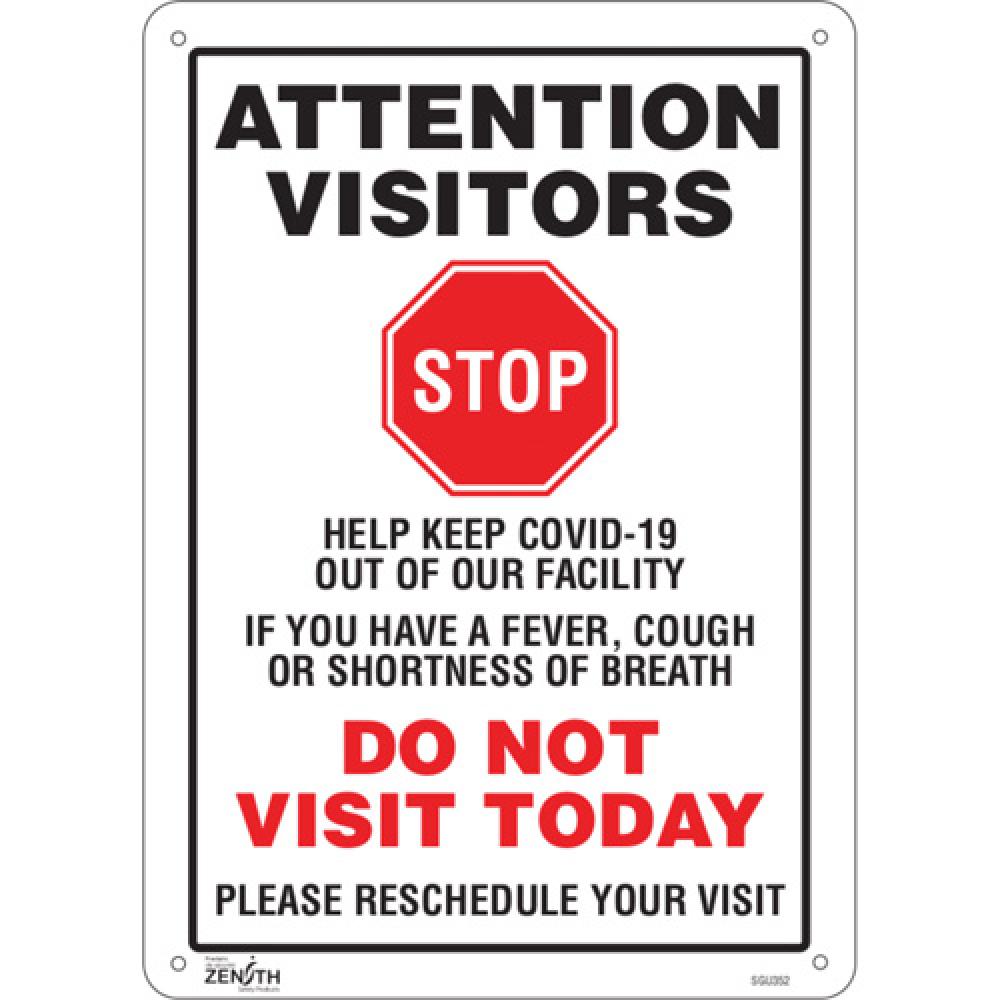 SIGN 14&#34;X10&#34; STOP DO NOTVISIT COVID-19, PL<span class='Notice ItemWarning' style='display:block;'>Item has been discontinued<br /></span>