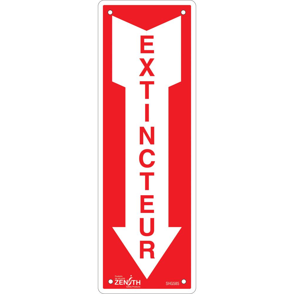 SIGN 12&#34;X4&#34; EXTINCTEUR W/ ARROW, PL<span class=' ItemWarning' style='display:block;'>Item is usually in stock, but we&#39;ll be in touch if there&#39;s a problem<br /></span>