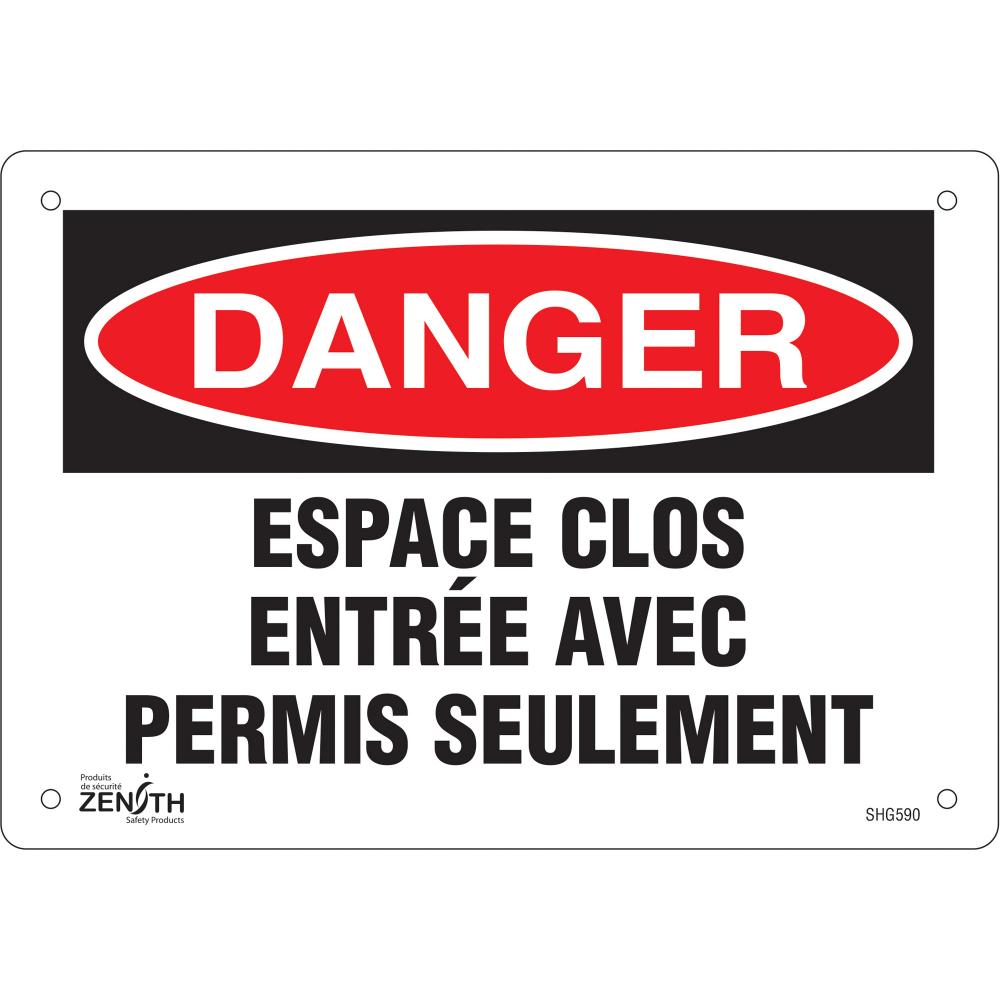 SIGN 7&#34;X10&#34; DNGR ESPACECLOSE  PERMIS SLMNT,AL<span class=' ItemWarning' style='display:block;'>Item is usually in stock, but we&#39;ll be in touch if there&#39;s a problem<br /></span>