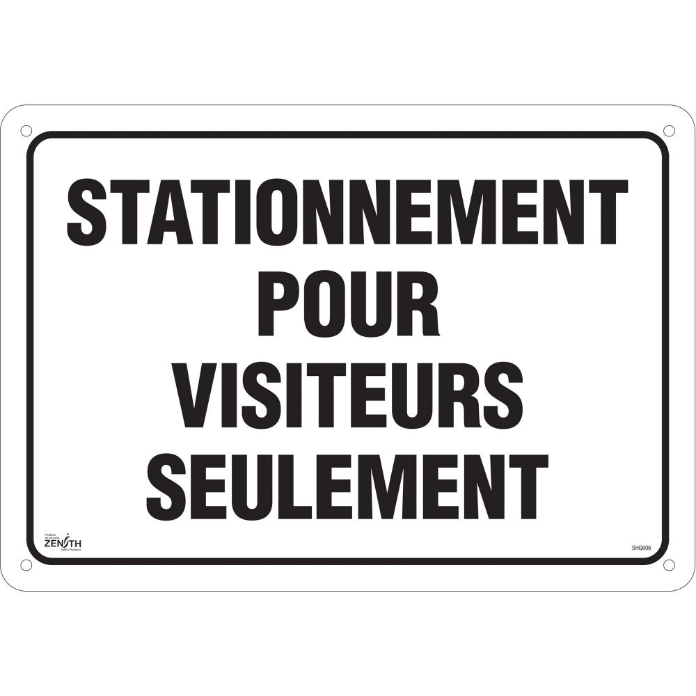 SIGN 14&#34;X20&#34;  STATIONNEMENT VISITEURS SLMNT,AL<span class=' ItemWarning' style='display:block;'>Item is usually in stock, but we&#39;ll be in touch if there&#39;s a problem<br /></span>