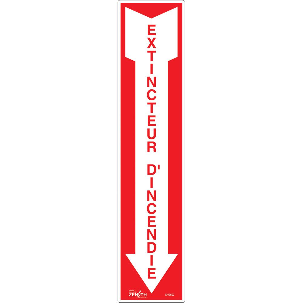 SIGN 18&#34;X4&#34; EXTINCTEUR W/ ARROW, VL<span class=' ItemWarning' style='display:block;'>Item is usually in stock, but we&#39;ll be in touch if there&#39;s a problem<br /></span>