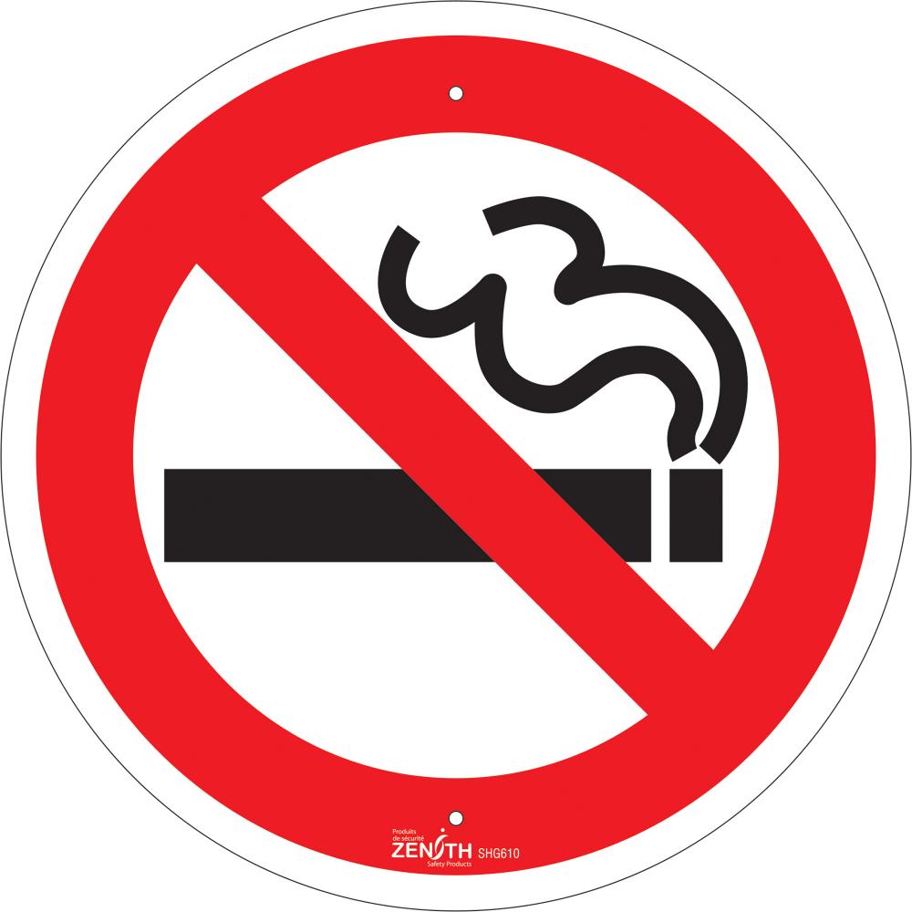 SIGN 12&#34; DIAMETER NO SMOKING PICTO, AL<span class=' ItemWarning' style='display:block;'>Item is usually in stock, but we&#39;ll be in touch if there&#39;s a problem<br /></span>