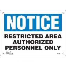 Zenith Safety Products SGL396 - "Authorized Personnel Only" Sign