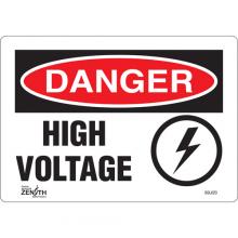 Zenith Safety Products SGL623 - "High Voltage" Sign