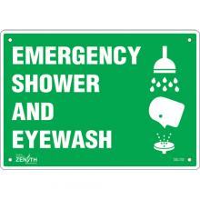 Zenith Safety Products SGL703 - "Emergency Shower And Eyewash" Sign