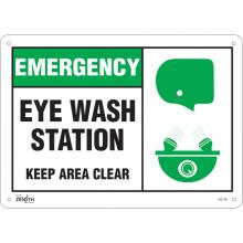 Zenith Safety Products SGL729 - "Eye wash Station Keep Area Clear" Sign