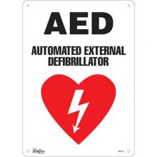 Zenith Safety Products SGL777 - "AED Automated External Defibrillator" Sign