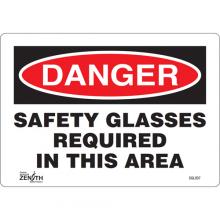 Zenith Safety Products SGL937 - "Safety Glasses Required" Sign