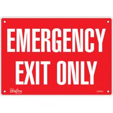 Zenith Safety Products SGM084 - "Emergency Exit Only" Sign