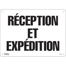 Zenith Safety Products SGM176 - "Réception et Expédition" Sign