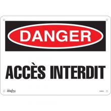 Zenith Safety Products SGM261 - "Accès Interdit" Sign