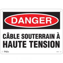 Zenith Safety Products SGM375 - "Câble Souterrain À Haute Tension" Sign