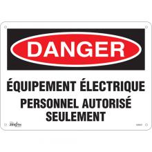 Zenith Safety Products SGM387 - "Équipement Électrique" Sign