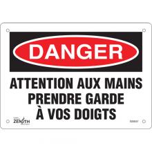 Zenith Safety Products SGM447 - "Prendre Garde À Vos Doigts" Sign