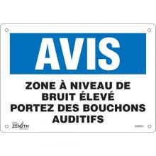 Zenith Safety Products SGM561 - "Portez Des Bouchons Auditifs" Sign