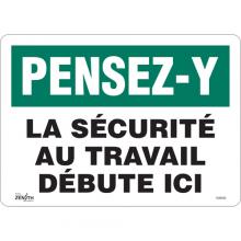 Zenith Safety Products SGM568 - "La Sécurité au Travail" Sign