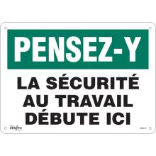 Zenith Safety Products SGM570 - "La Sécurité au Travail" Sign