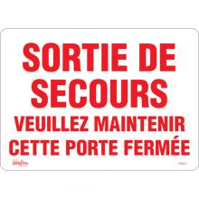 Zenith Safety Products SGM622 - "Sortie De Secours" Sign