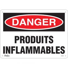 Zenith Safety Products SGM636 - "Produits Inflammables" Sign