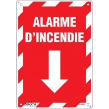 Zenith Safety Products SGM638 - "Alarme D'Incendie" Arrow Sign