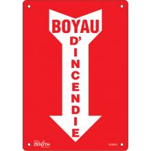 Zenith Safety Products SGM644 - "Boyau D'Incendie" Arrow Sign