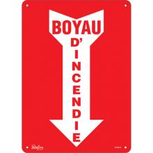 Zenith Safety Products SGM648 - "Boyau D'Incendie" Arrow Sign