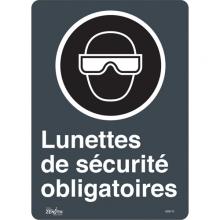 Zenith Safety Products SGM715 - "Lunettes De Sécurité Obligatoires" Sign