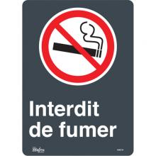 Zenith Safety Products SGM724 - "Interdit De Fumer" Sign