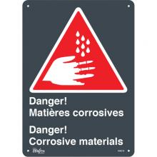 Zenith Safety Products SGM728 - "Matières Corrosives/Corrosive Materials" Sign