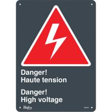 Zenith Safety Products SGM746 - "Haute Tension/High Voltage" Sign