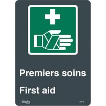 Zenith Safety Products SGM778 - "Premier Soins/First Aid" Sign