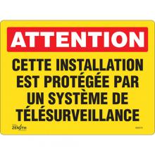 Zenith Safety Products SGS316 - SIGN 8.5"X11.5", ATT PROTEG SYST TELESURVEIL, VL